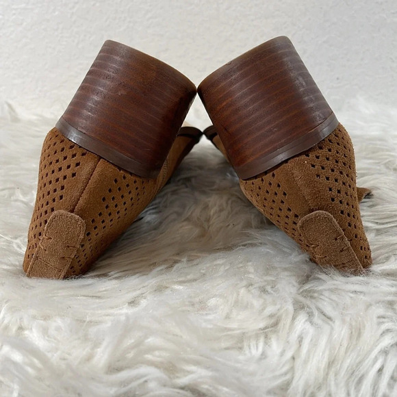 Steve Madden Ruebey Suede Light Brown Leather Booties Boots Heels Shoes Size 9.5 - Picture 8 of 14